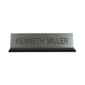 K41 - Acrylic Base Desk Sign - (BLACK) Frame 2" x 8"