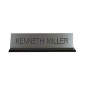 K41 - Acrylic Base Desk Sign - (BLACK) Frame 2" x 8"