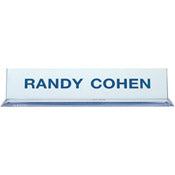 K44 - Acrylic Base Desk Sign - (CLEAR) Frame 2" x 10"