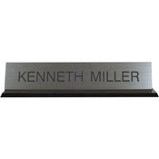 K45 - Acrylic Base Desk Sign - (BLACK) Frame 2" x 10"