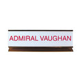K50 - Pedestal Aluminum Desk Sign - (GOLD) Frame 2" x 8"