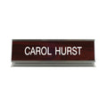 K51 - Pedestal Aluminum Desk Sign - (SILVER) Frame 2" x 8"