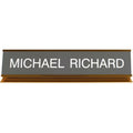 K53 - Pedestal Aluminum Desk Sign - (GOLD) Frame 2" x 10"