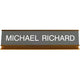 K53 - Pedestal Aluminum Desk Sign - (GOLD) Frame 2" x 10"