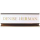 K53 - Pedestal Aluminum Desk Sign - (GOLD) Frame 2" x 10"