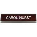 K54 - Pedestal Aluminum Desk Sign - (SILVER) Frame 2" x 10"