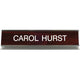 K54 - Pedestal Aluminum Desk Sign - (SILVER) Frame 2" x 10"