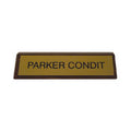 K80 - Plastic Nameplate Mounted on Wood 2" x 8"