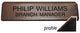 K82 - Engraved Walnut Desk Sign 2" x 8"