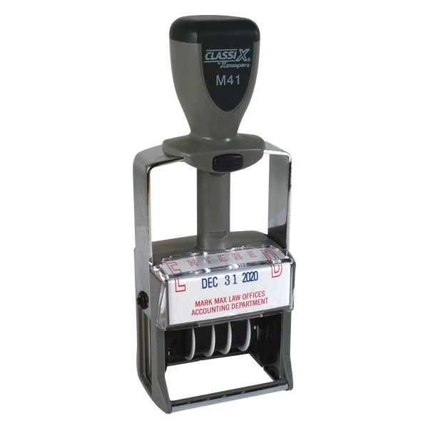 M41 - ClassiX Self-Inking Steel Date Stamp 1-1/8" x 1-5/8"