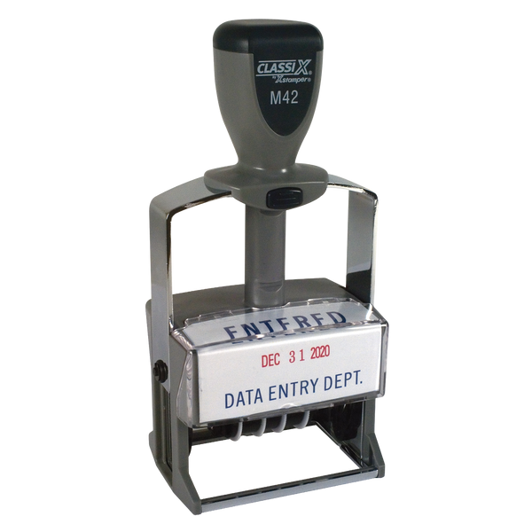 M42 - ClassiX Self-Inking Steel Date Stamp 1" x 2-1/4"