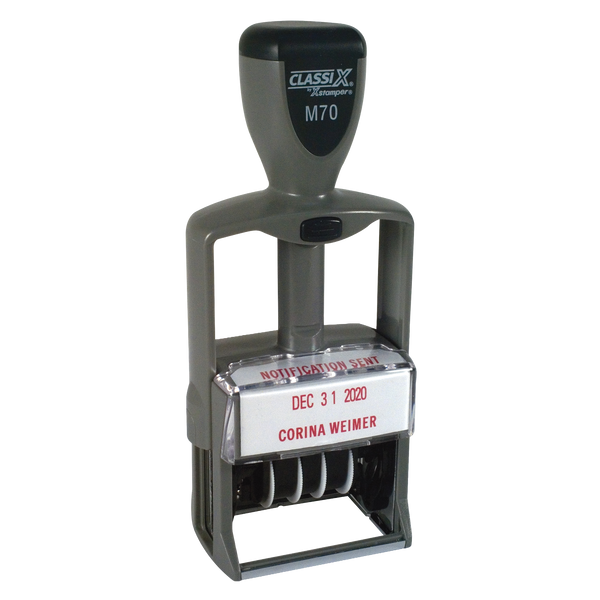 M70 - Self-Inking Plastic Date Stamp 15/16" x 1-9/16"