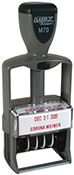 M70 - Self-Inking Plastic Date Stamp 15/16" x 1-9/16"