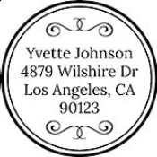 N53-MG1 Monogram Address Stamp 1-9/16" Diameter