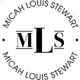 N53-MG12 Monogram Address Stamp 1-9/16" Diameter