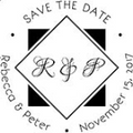 N53-MG22 Monogram Address Stamp 1-9/16" Diameter
