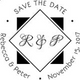 N53-MG22 Monogram Address Stamp 1-9/16" Diameter