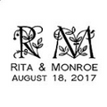 N53-MG25 Monogram Address Stamp 1-9/16" Diameter