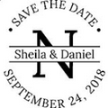 N53-MG28 Monogram Address Stamp 1-9/16" Diameter