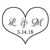 N53-MG35 Monogram Address Stamp 1-9/16" Diameter