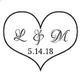 N53-MG35 Monogram Address Stamp 1-9/16" Diameter
