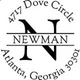N53-MG4 Monogram Address Stamp 1-9/16" Diameter