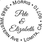 N53-MG5 Monogram Address Stamp 1-9/16" Diameter
