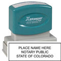 N11 Colorado Notary Xstamper Pre-Inked Stamp 11/16" x 1-15/16"