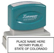 N11 Colorado Notary Xstamper Pre-Inked Stamp 11/16" x 1-15/16"