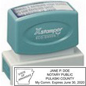N14-Arkansas Notary Xstamper Pre-Inked Stamp 5/8" x 2-7/16"