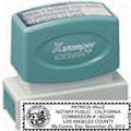 N14-California Notary Xstamper Pre-Inked Stamp 5/8" x 2-7/16"