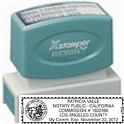 N14-California Notary Xstamper Pre-Inked Stamp 5/8" x 2-7/16"