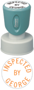 N49 - Round Inspection Stamp (Short Handle) 1-3/16" Diameter