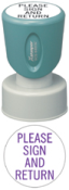 N51 - Round Inspection Stamp (Short Handle) 1" Diameter