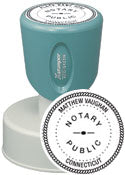 N53-753 - Round Notary Stamp (Short Handle) 1-9/16" Diameter