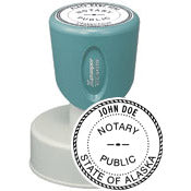 N53-Alaska Notary Round Stamp 1-9/16" Diameter