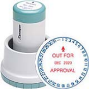 N77-112 - XpeDater Round Rotary Date Stamp 1-3/16" Diameter