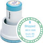 N78-283 - XpeDater Round Rotary Date & Time Stamp 1-3/16" Diameter