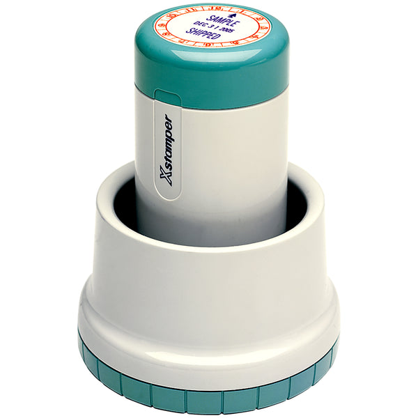 N78 - XpeDater Round Rotary Date & Time Stamp 1-3/16" Diameter