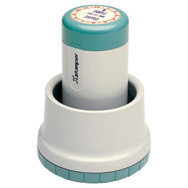 N78 - XpeDater Round Rotary Date & Time Stamp 1-3/16" Diameter
