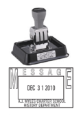 N90 - Xstamper 8-Year 2-Color Die-Plate Date Stamp 1-3/16" x 1-15/16"