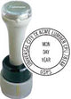 N95-832 - Round Date Stamp with Vertical Date Format 1-1/8" Diameter