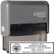 P12-Arizona Notary ClassiX Self-Inking Stamp 5/8" x 2-7/16"