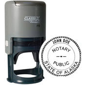 P16-Alaska Notary ClassiX Self-Inking Round Stamp 1-1/2" Diameter