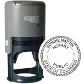 P16-Colorado Notary ClassiX Self-Inking Round Stamp 1-1/2" Diameter