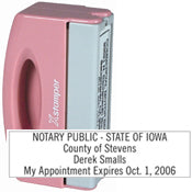 PN40 - Pink Pocket Stamp 1/2" x 2"