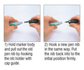 ECO-GREEN Permanent Marker Replacment Nibs | Bullet Nibs | 2 Pack