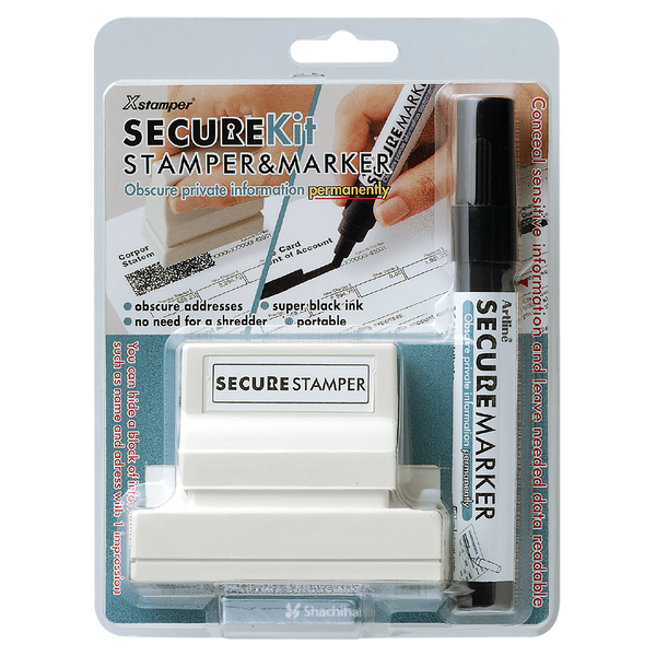 Secure Redaction Stamps and Kits