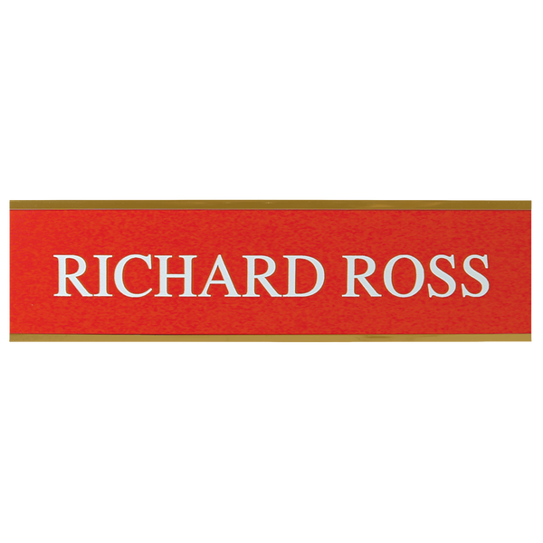 W30 - Standard Aluminum Wall Sign - (GOLD) Frame 2" x 8"
