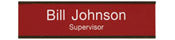 W30 - Standard Aluminum Wall Sign - (GOLD) Frame 2" x 8"
